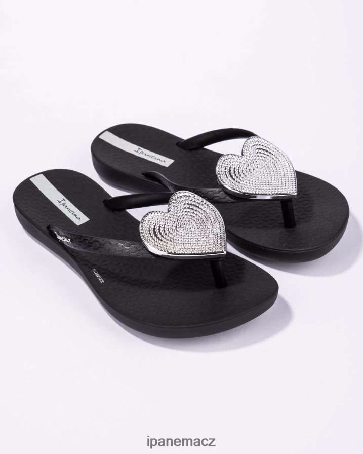 černá tečka k maxi srdce Ipanema děti 42PR8P338 obuv