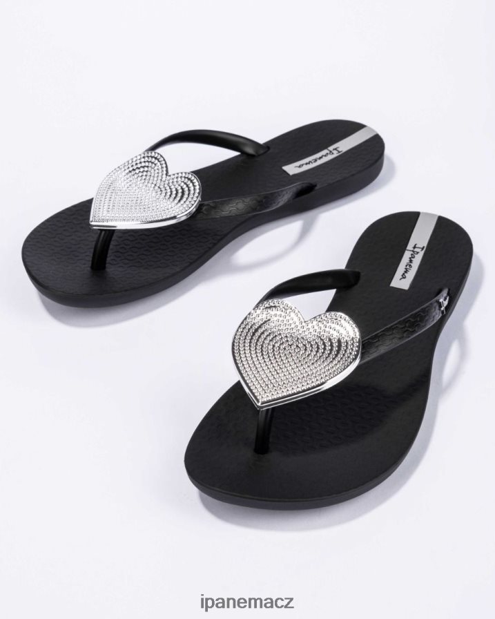 stříbrná černá tečka maxi srdce Ipanema ženy 42PR8P209 obuv
